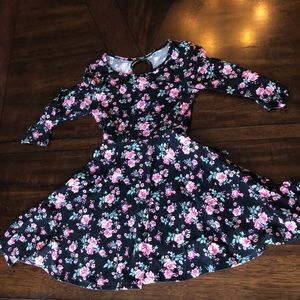 Floral black dress